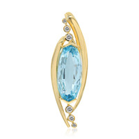 Colgante en oro con Topacio azul cielo (Adela Gold)