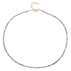 Collar en plata con Diamante plateado (Riya)