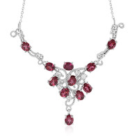 Collar en plata con Rodolita