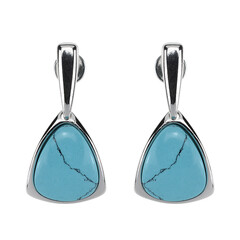 Pendientes en plata con Turquesa