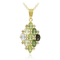 Collar en plata con Turmalina verde