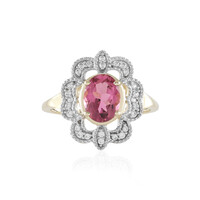 Anillo en oro con Turmalina rosa de Brasil