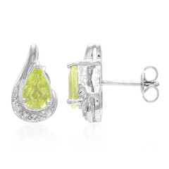 Pendientes en plata con Turmalina cuprífera