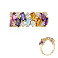 Anillo en oro con Amatista de Zambia (Adela Gold)