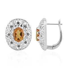 Pendientes en plata con Citrino (Annette classic)