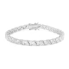 Brazalete en plata con Topacio blanco
