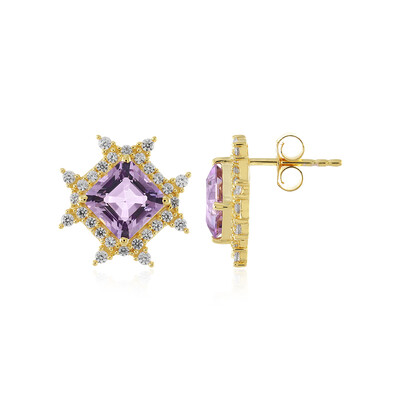 Pendientes en plata con Amatista Rosa de Francia