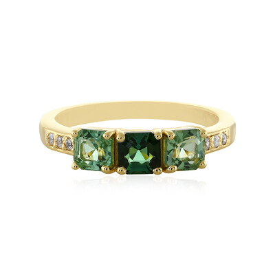 Anillo en plata con Turmalina neón de Nigeria