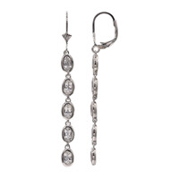 Pendientes en plata con Topacio blanco