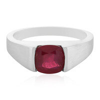 Anillo en plata con Rubí de Madagascar