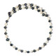 Collar al cuello en acero con Perla freshwater negra (Riya)