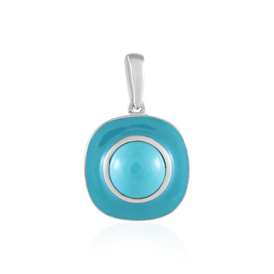 Colgante en plata con Turquesa bella durmiente