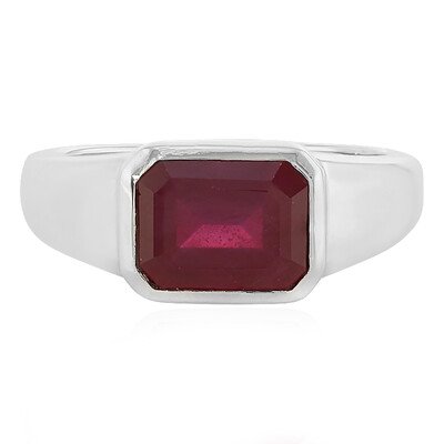 Anillo en plata con Rubí de Madagascar