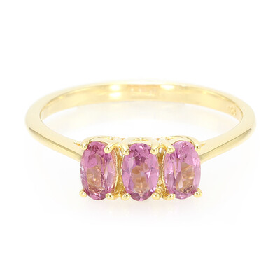 Anillo en plata con Turmalina cuprífera rosa