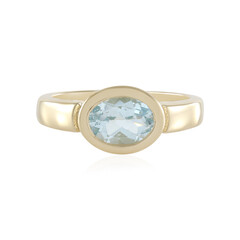 Anillo en plata con Topacio azul cielo