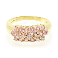 Anillo en oro con Zafiro Padparascha no calentado (AMAYANI)