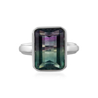 Anillo en plata con Fluorita multicolor
