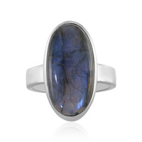 Anillo en plata con Labradorita