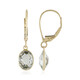 Pendientes en oro con Amatista verde