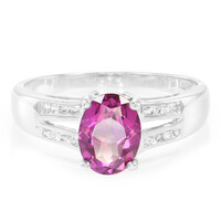 Anillo en plata con Topacio uva