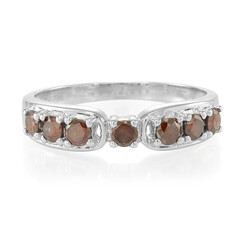 Anillo de hombre en plata con Diamante fantasía