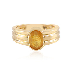 Anillo en plata con Zafiro amarillo de Madagascar