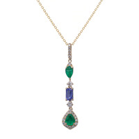 Collar en oro con Esmeralda de Zambia AAA (CIRARI)