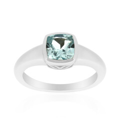Anillo en plata con Topacio azul cielo