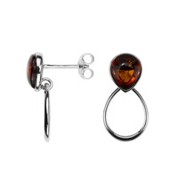 Pendientes en plata con Ámbar báltico