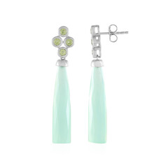 Pendientes en oro con Calcedonia verde (KM by Juwelo)