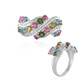 Anillo en plata con Turmalina rosa de Brasil (de Melo)
