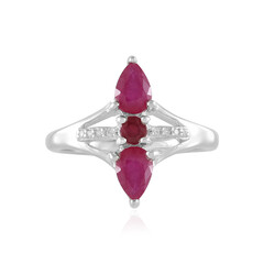 Anillo en plata con Rubí de Madagascar