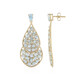Pendientes en plata con Topacio azul cielo