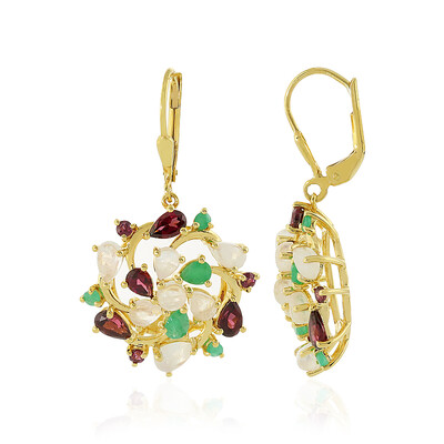 Pendientes en plata con Rodolita