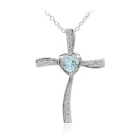 Collar en plata con Topacio azul cielo