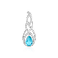 Colgante en plata con Topacio color Paraiba