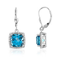 Pendientes en plata con Topacio de Marambaia