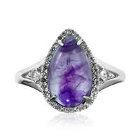 Anillo en plata con Amatista Chevron