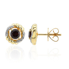 Pendientes en oro con Rubí Songea