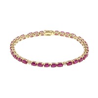 Brazalete en oro con Rubí de Mozambique AAA