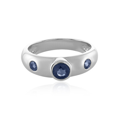 Anillo en plata con Zafiro azul