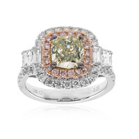 Anillo en oro con Diamante verde SI1 (CIRARI)