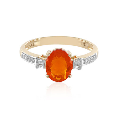 Anillo en oro con Ópalo cherry
