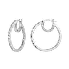 Pendientes en plata con Topacio blanco (Adela Silber)