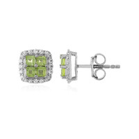 Pendientes en plata con Peridoto de Arizona