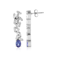 Pendientes en plata con Tanzanita (Adela Silber)