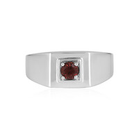 Anillo de hombre en plata con Zircón rosado