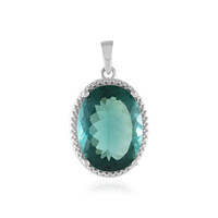 Colgante en plata con Fluorita verde