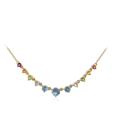 Collar en plata con Topacio azul cielo