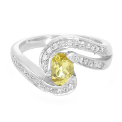 Anillo en plata con Berilo amarillo